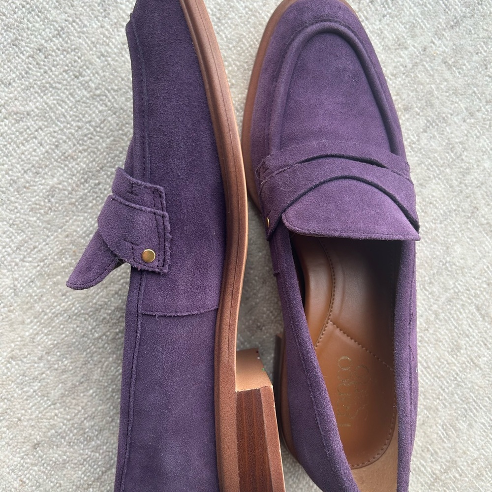 Franco Sarto Deep Purple Suede Loafers